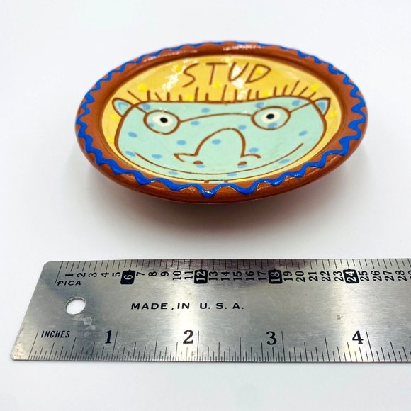 Animalia STUD Small Terra-cotta Bowl Trinket Ring Dish, 1997, Multicolor - Picture 7 of 7